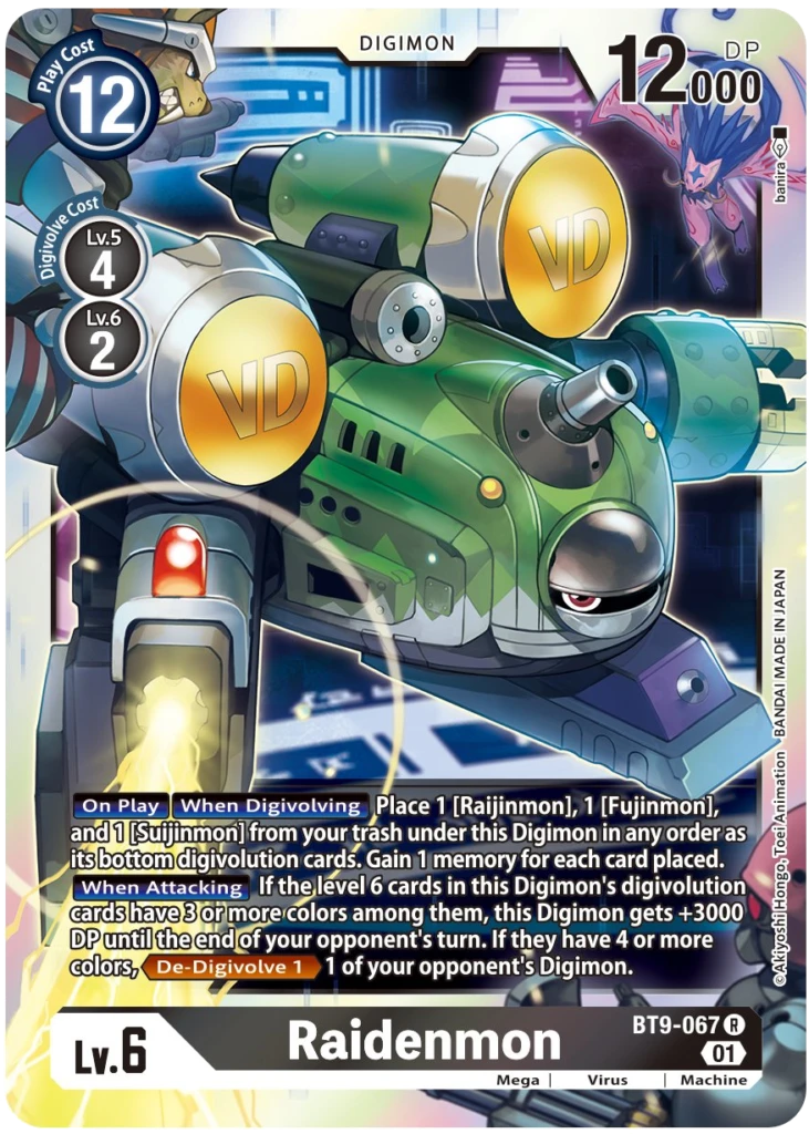 Digimon Card Game Sammelkarte BT9-067 Raidenmon
