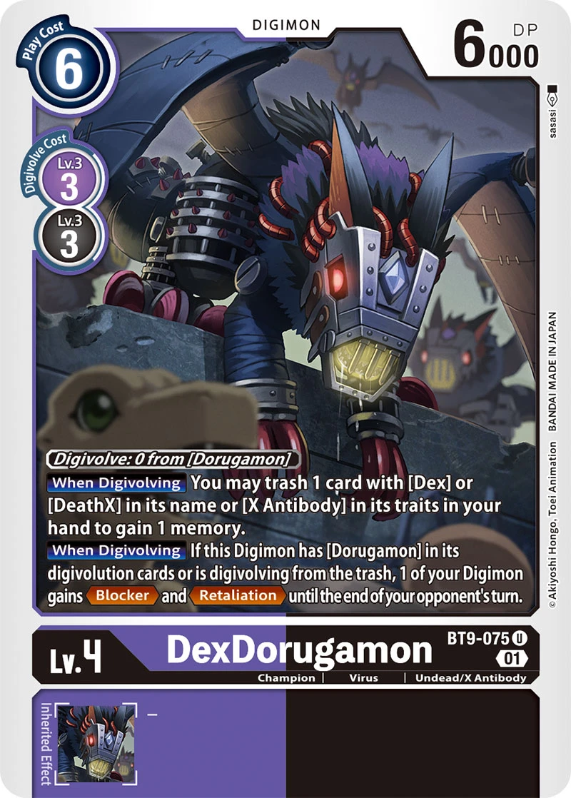 Digimon Card Game Sammelkarte BT9-075 DexDorugamon