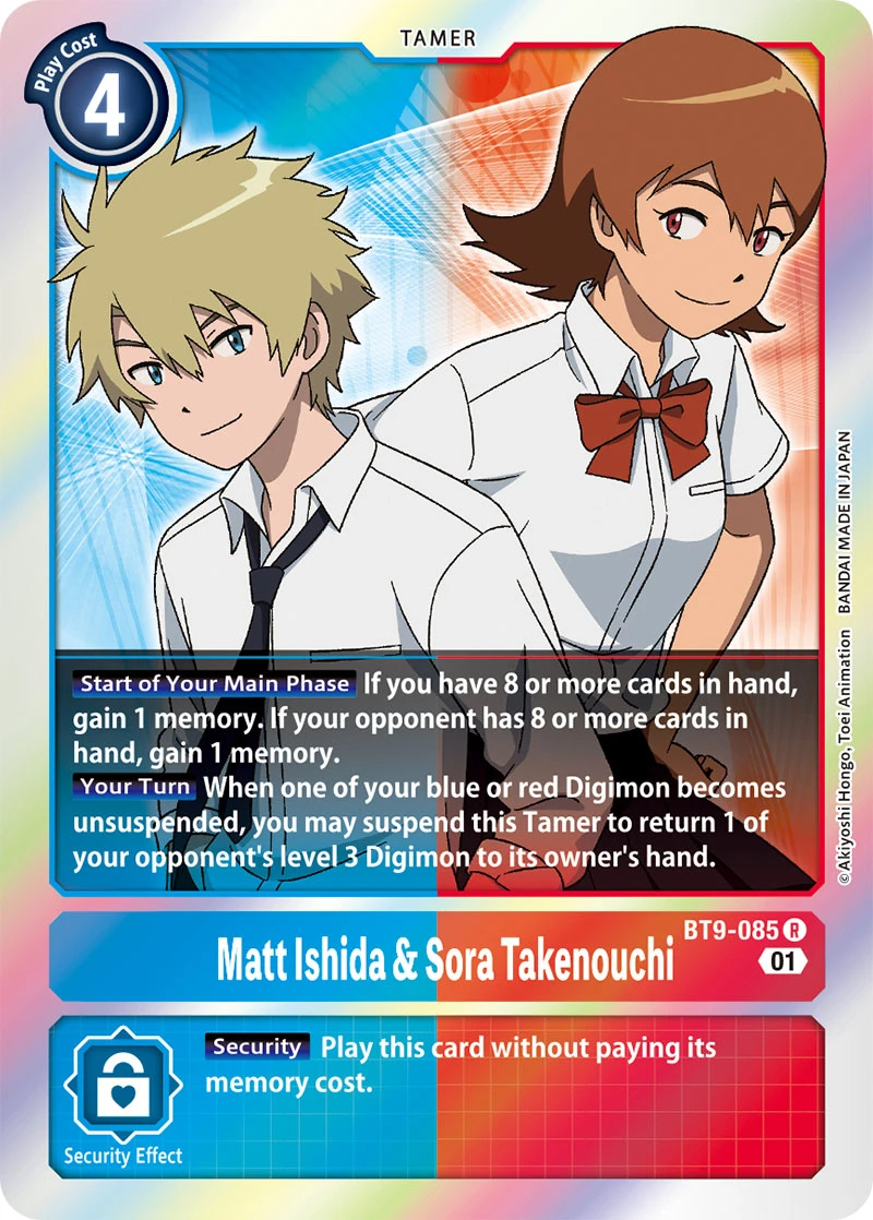 Digimon Card Game Sammelkarte BT9-085 Matt Ishida & Sora Takenouchi