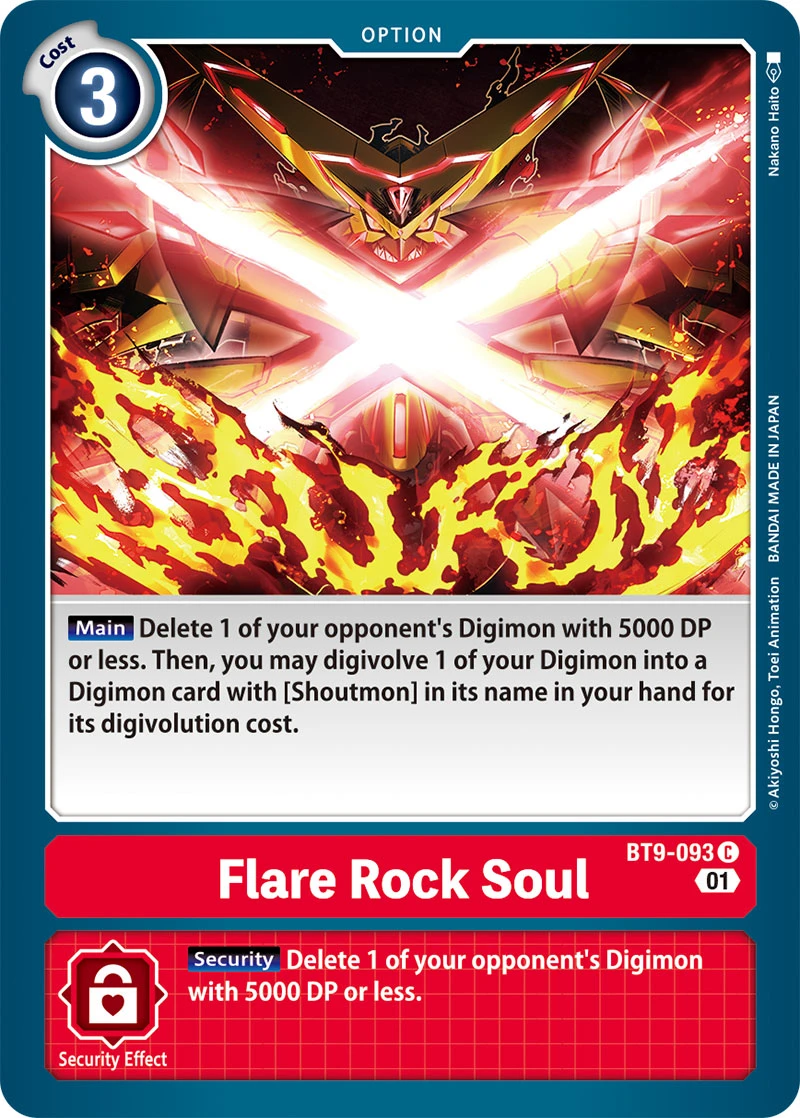 Digimon Card Game Sammelkarte BT9-093 Flare Rock Soul