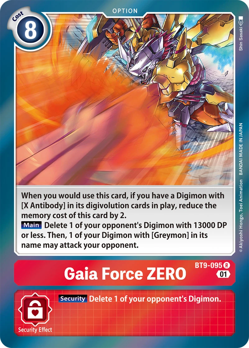 Digimon Card Game Sammelkarte BT9-095 Gaia Force ZERO
