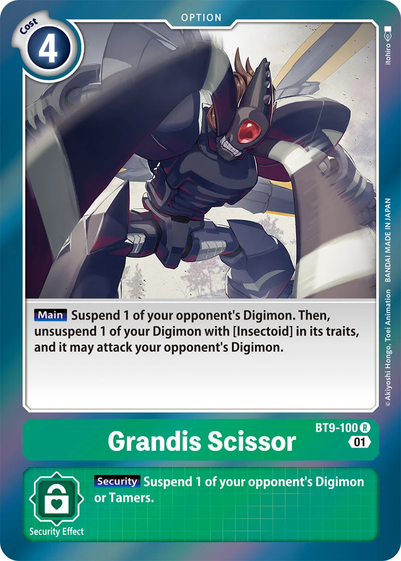 Digimon Card Game Sammelkarte BT9-100 Grandis Scissor