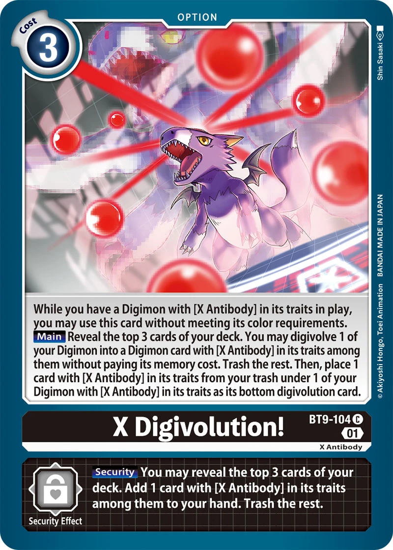 Digimon Card Game Sammelkarte BT9-104 X-Digivolution!