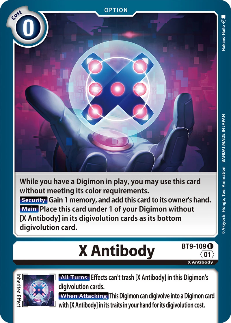 Digimon Card Game Sammelkarte BT9-109 X Antibody