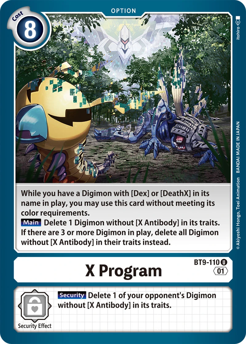 Digimon Card Game Sammelkarte BT9-110 X Program
