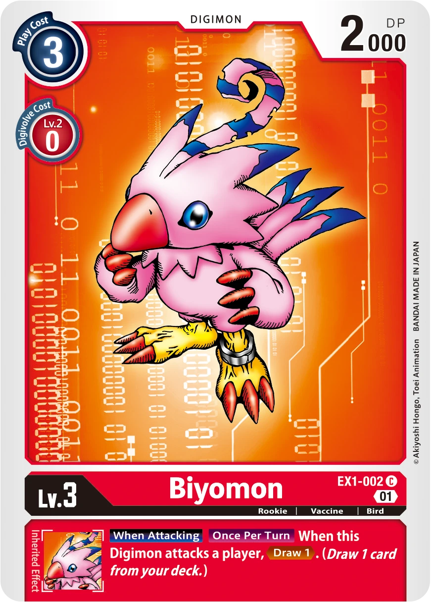 Digimon Card Game Sammelkarte EX1-002 Biyomon