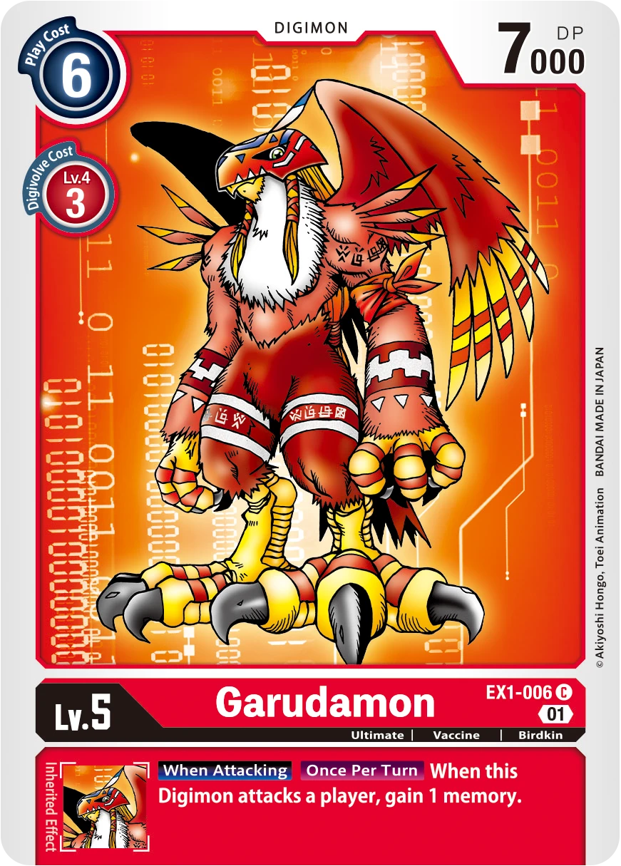 Digimon Card Game Sammelkarte EX1-006 Garudamon