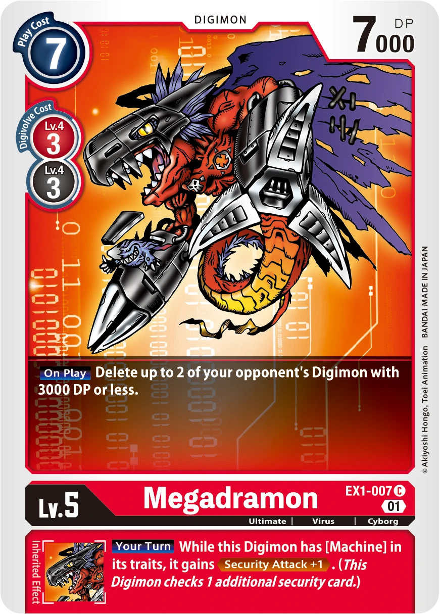 Digimon Card Game Sammelkarte EX1-007 Megadramon