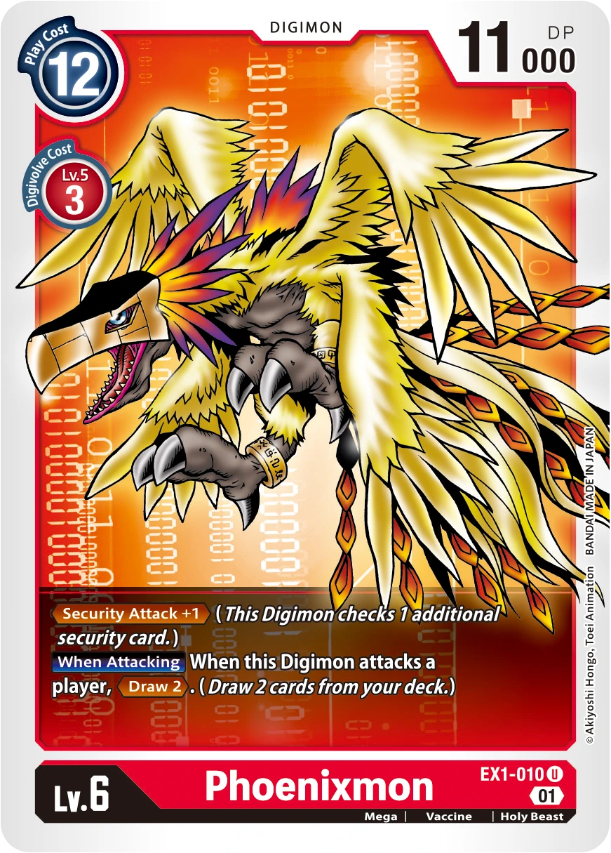 Digimon Card Game Sammelkarte EX1-010 Phoenixmon
