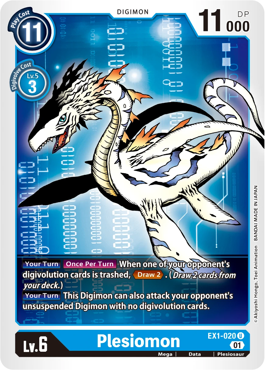 Digimon Card Game Sammelkarte EX1-020 Plesiomon