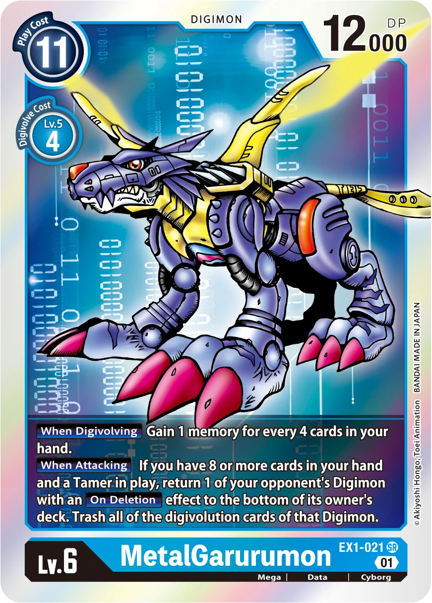 Digimon Card Game Sammelkarte EX1-021 MetalGarurumon