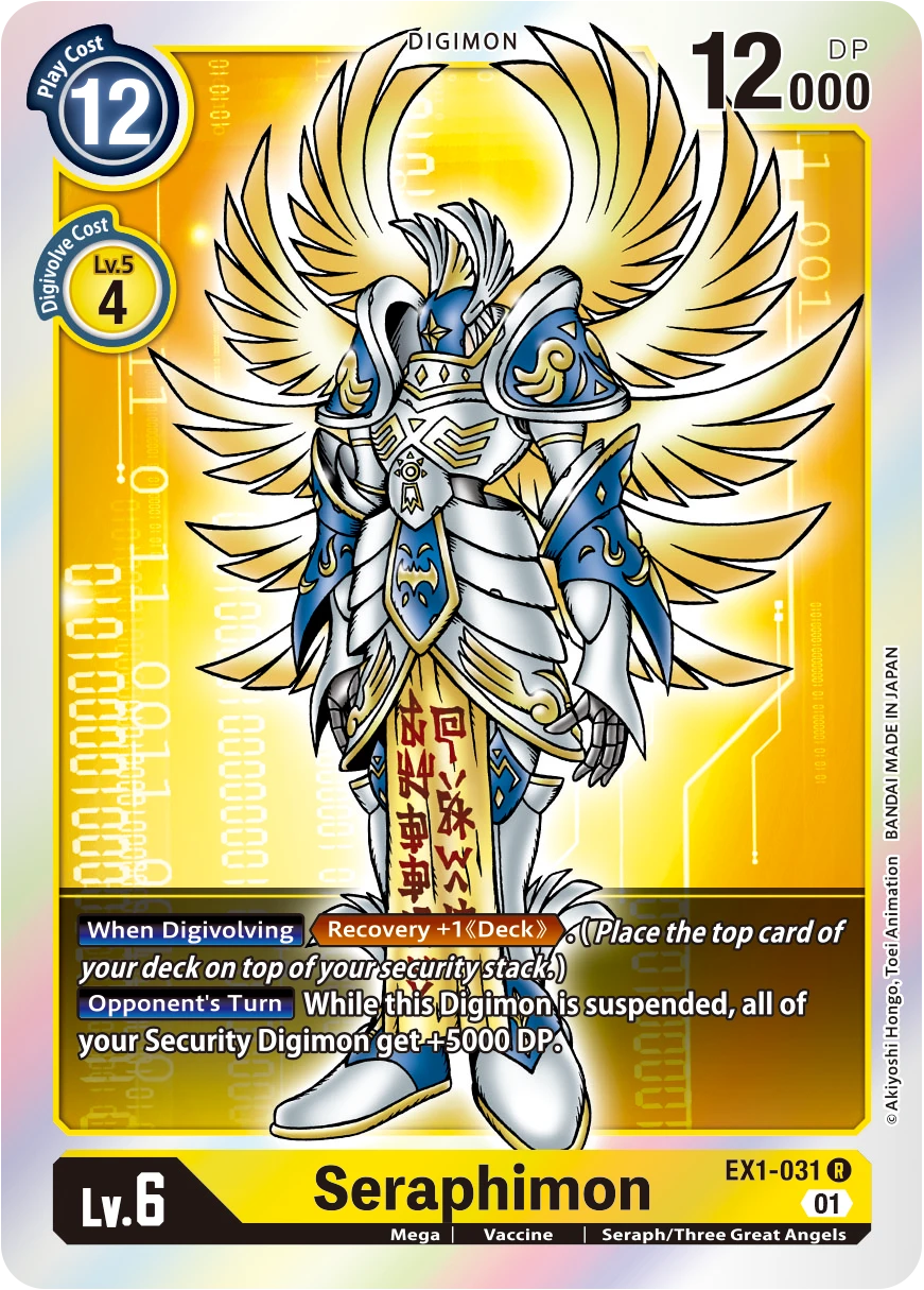 Digimon Card Game Sammelkarte EX1-031 Seraphimon