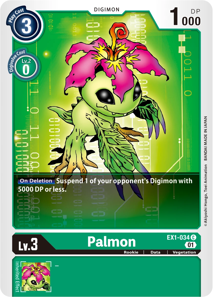 Digimon Card Game Sammelkarte EX1-034 Palmon