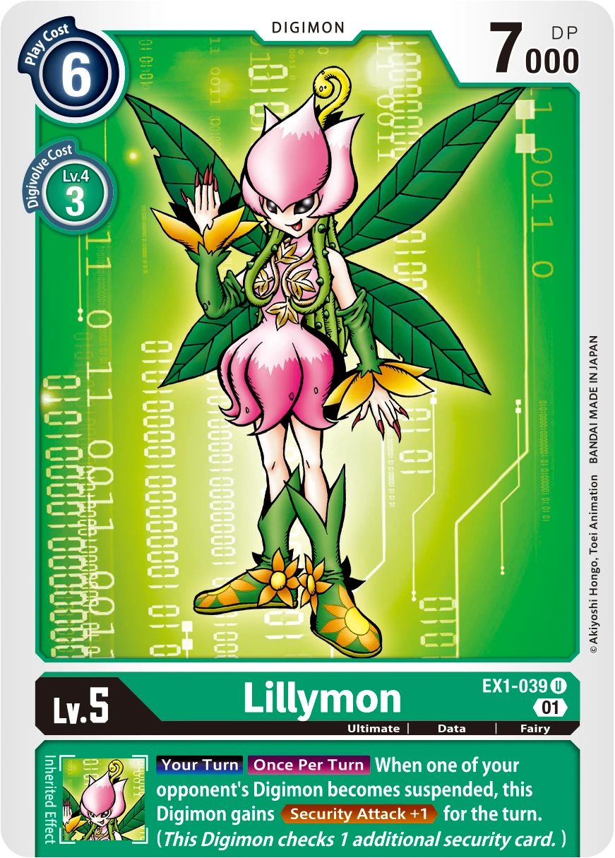Digimon Card Game Sammelkarte EX1-039 Lillymon