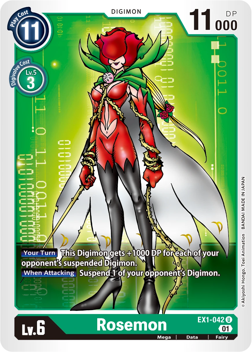 Digimon Card Game Sammelkarte EX1-042 Rosemon