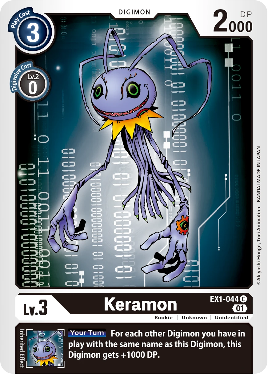Digimon Card Game Sammelkarte EX1-044 Keramon