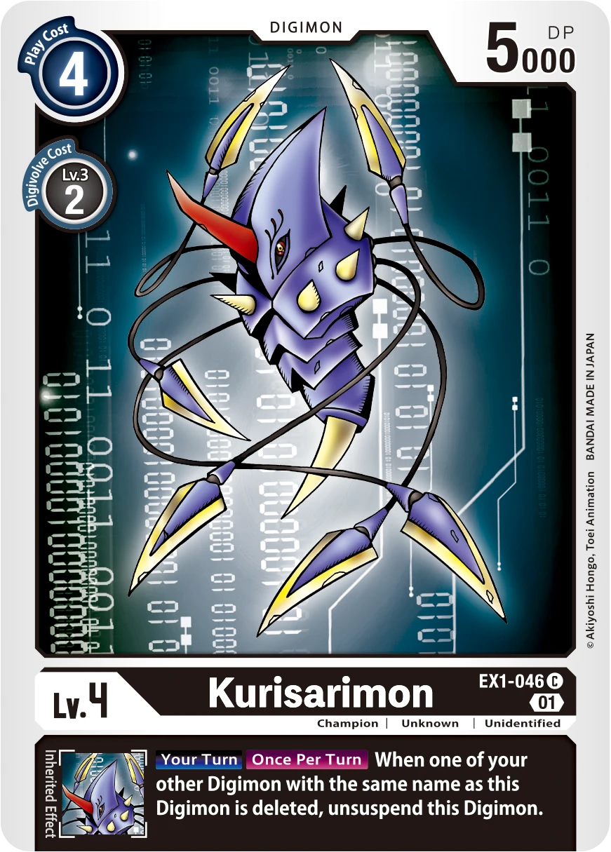 Digimon Card Game Sammelkarte EX1-046 Kurisarimon