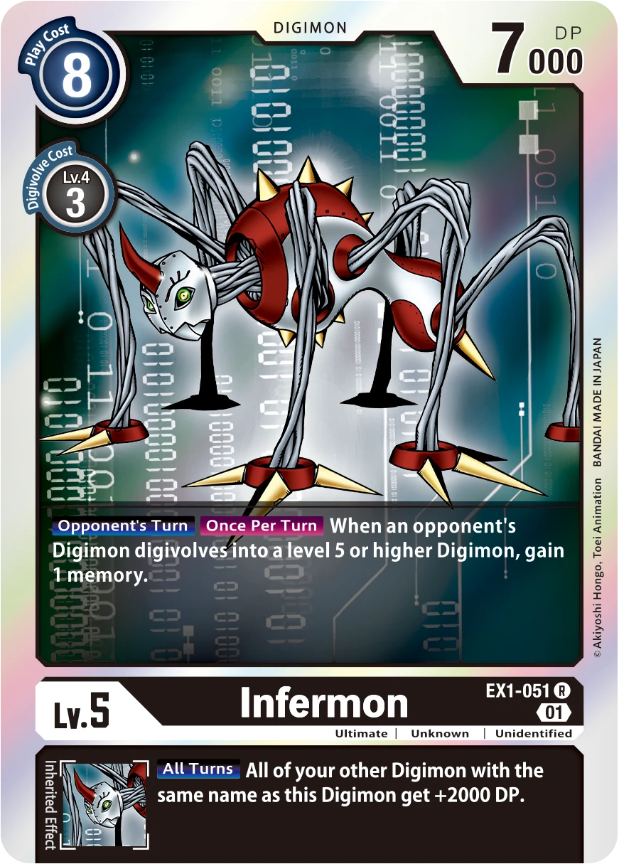 Digimon Card Game Sammelkarte EX1-051 Infermon