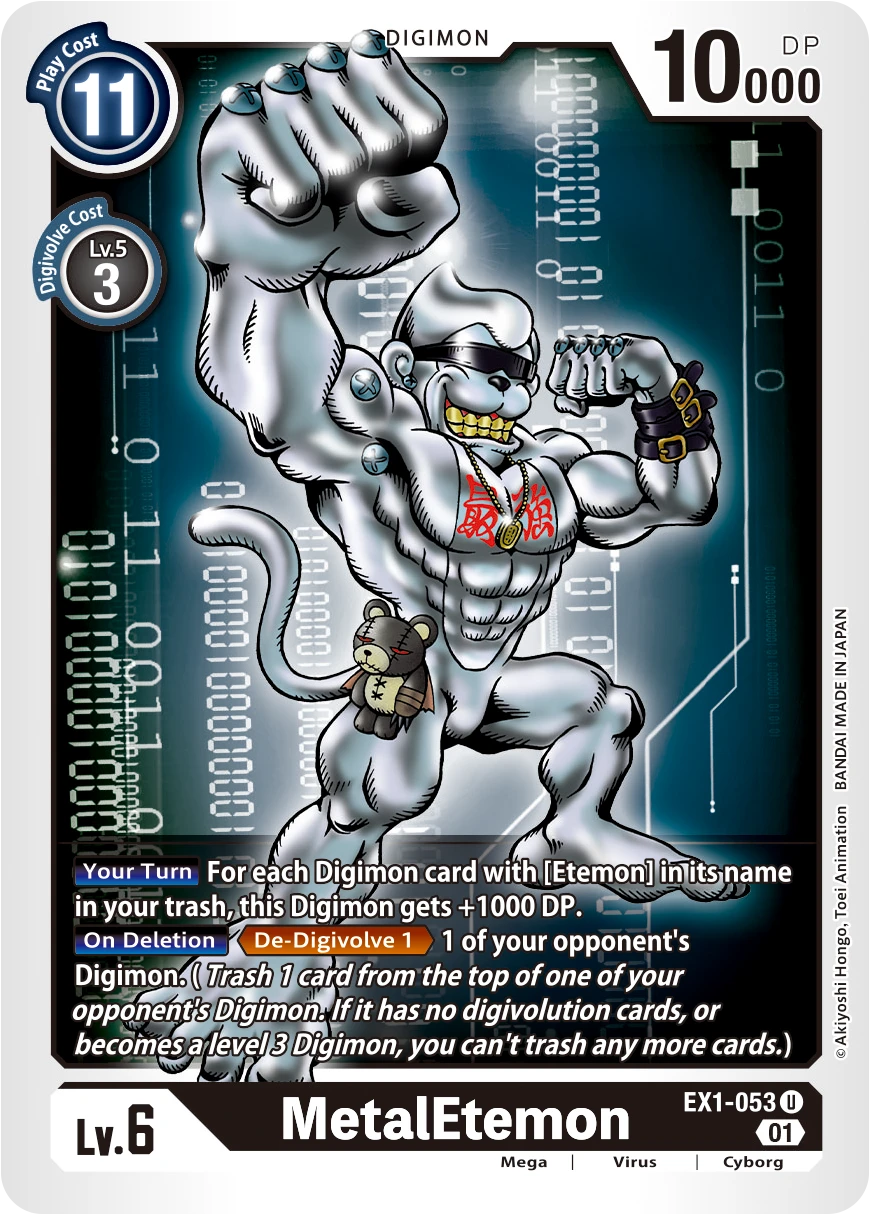 Digimon Card Game Sammelkarte EX1-053 MetalEtemon
