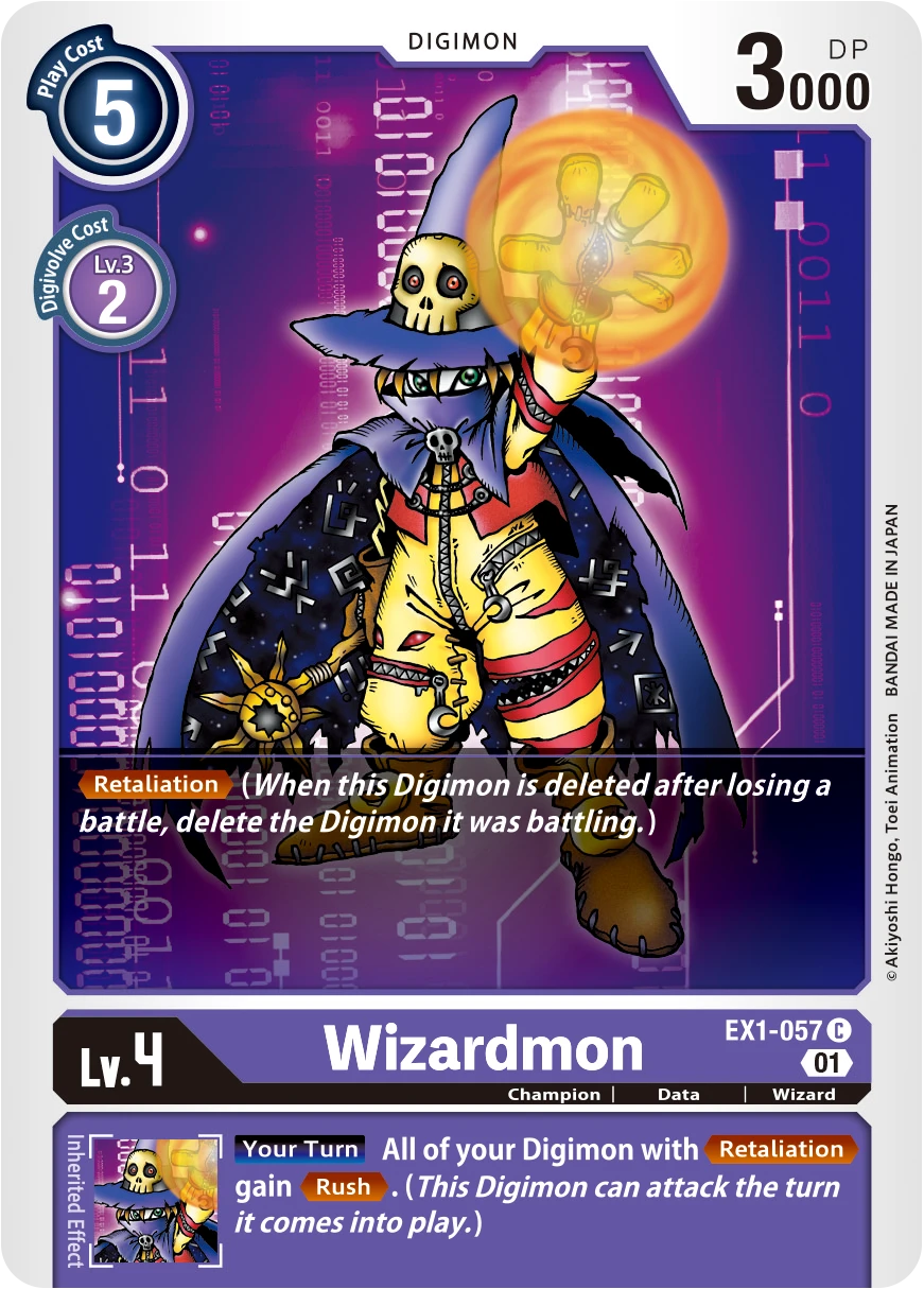 Digimon Card Game Sammelkarte EX1-057 Wizardmon