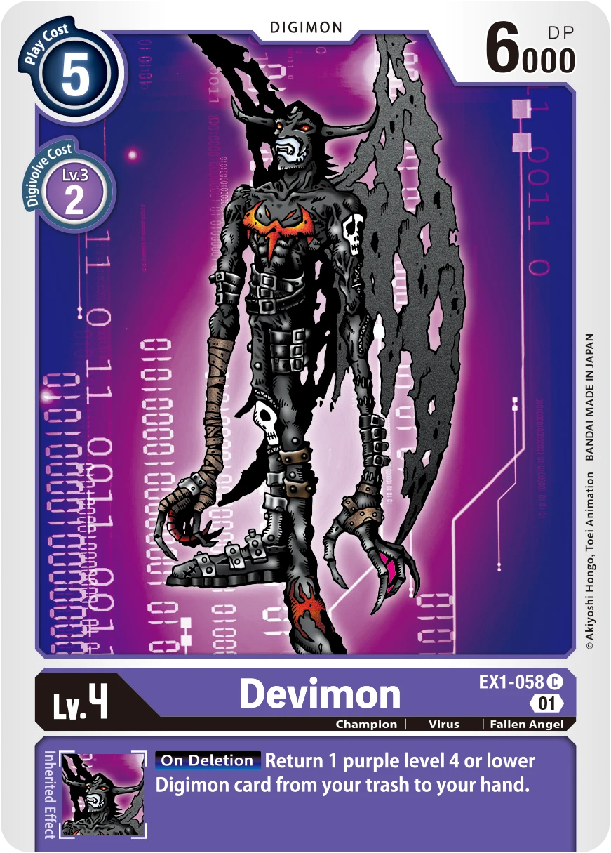 Digimon Card Game Sammelkarte EX1-058 Devimon
