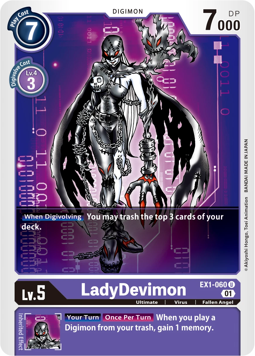 Digimon Card Game Sammelkarte EX1-060 LadyDevimon