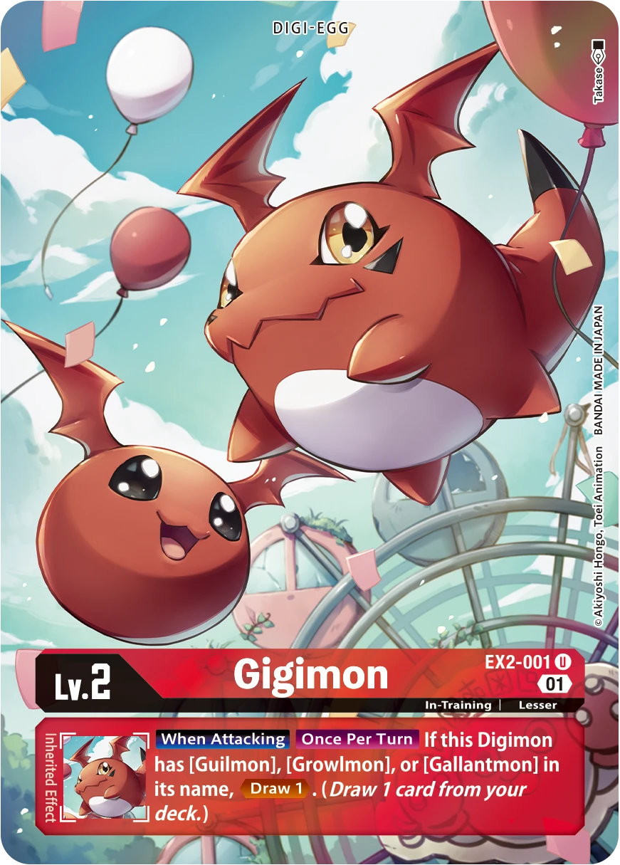 Digimon Card Game Sammelkarte EX2-001 Gigimon alternatives Artwork 1
