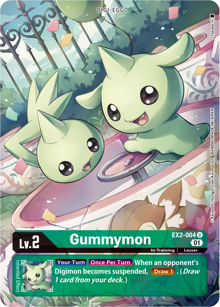 Digimon Card Game Sammelkarte EX2-004 Gummymon alternatives Artwork 1