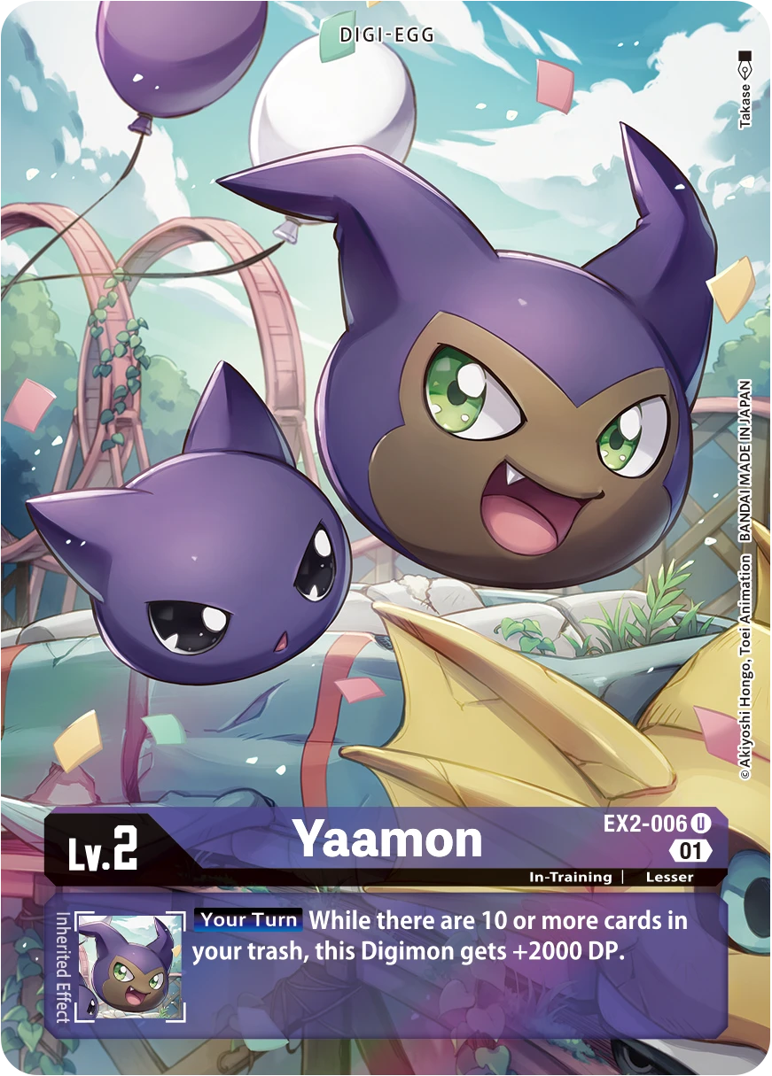 Digimon Card Game Sammelkarte EX2-006 Yaamon alternatives Artwork 1