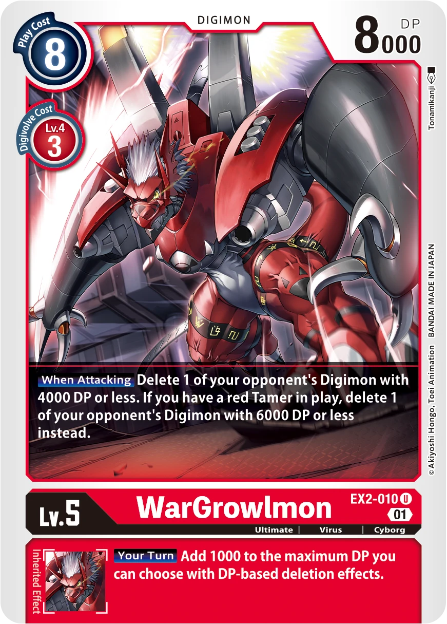 Digimon Card Game Sammelkarte EX2-010 WarGrowlmon