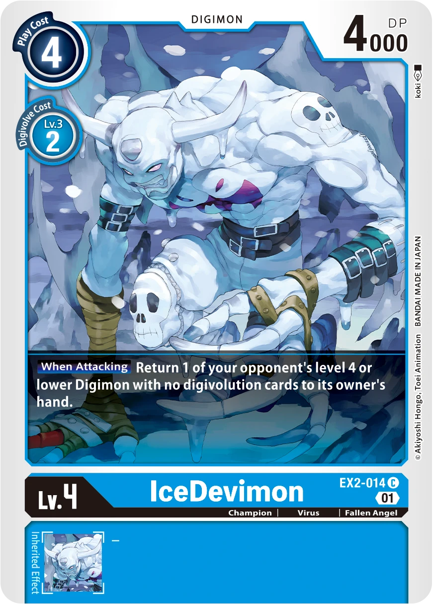 Digimon Card Game Sammelkarte EX2-014 IceDevimon