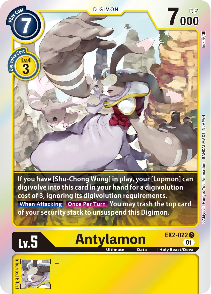 Digimon Card Game Sammelkarte EX2-022 Antylamon
