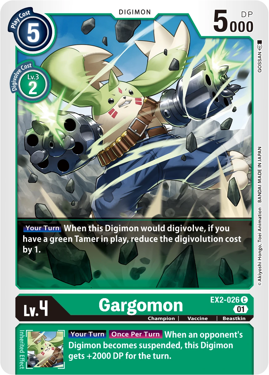 Digimon Card Game Sammelkarte EX2-026 Gargomon