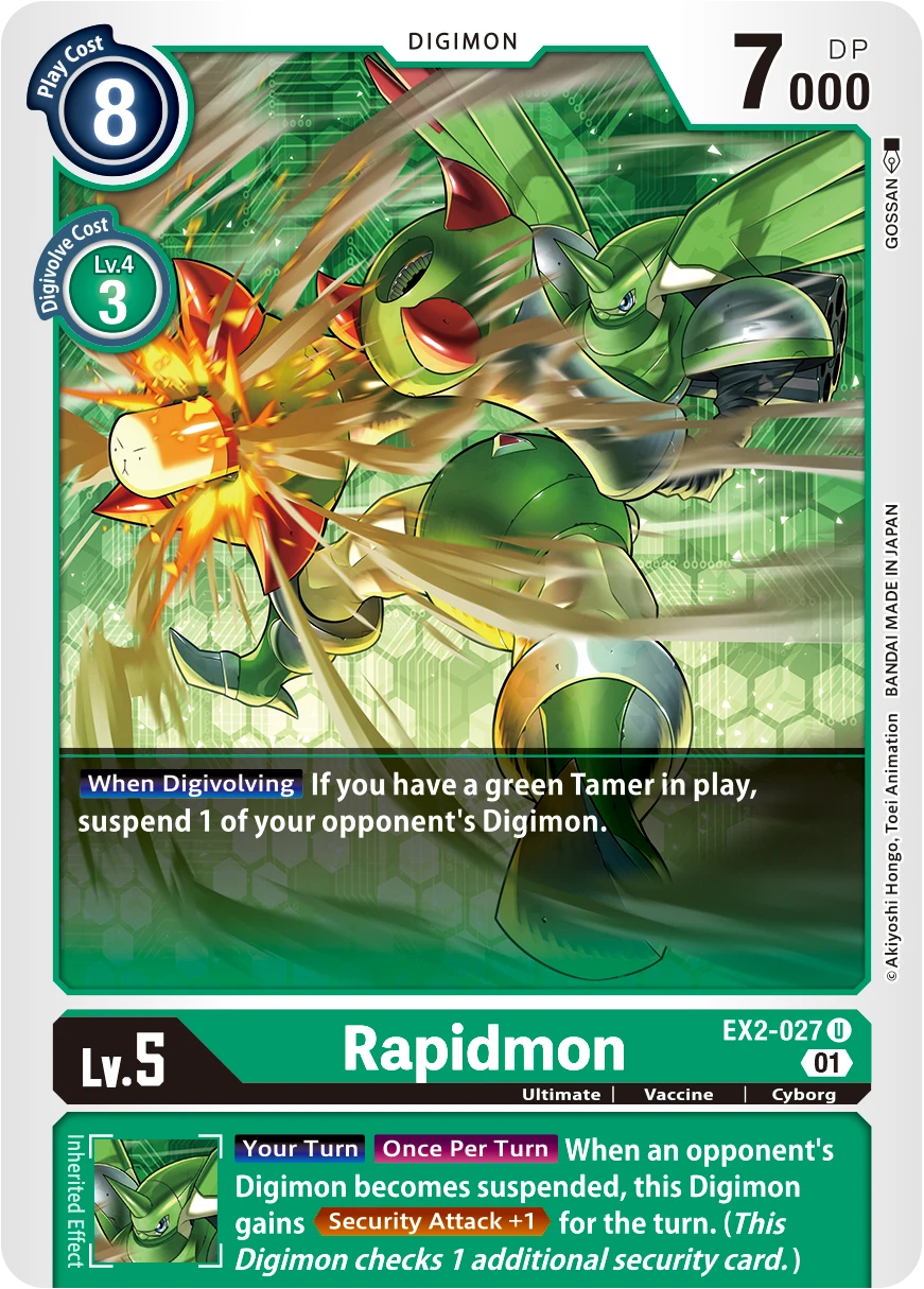 Digimon Card Game Sammelkarte EX2-027 Rapidmon