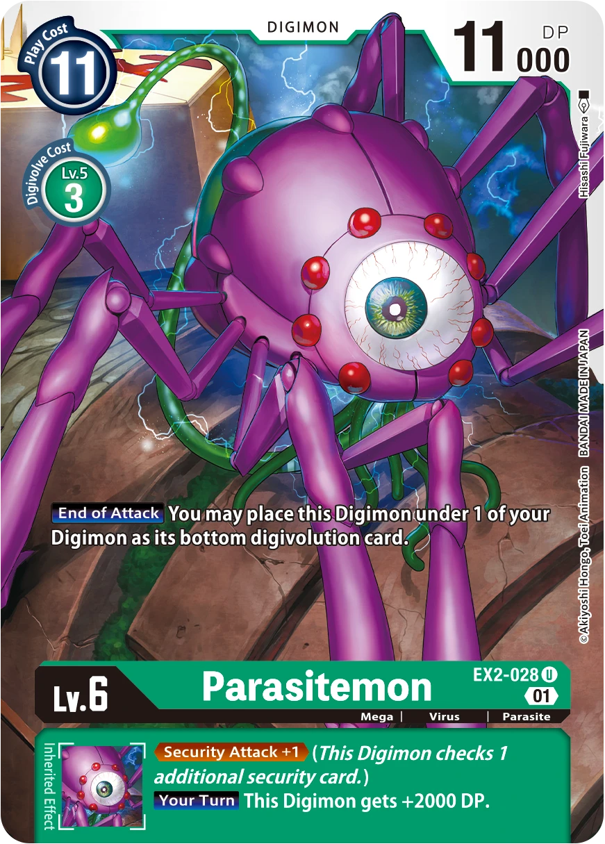 Digimon Card Game Sammelkarte EX2-028 Parasitemon