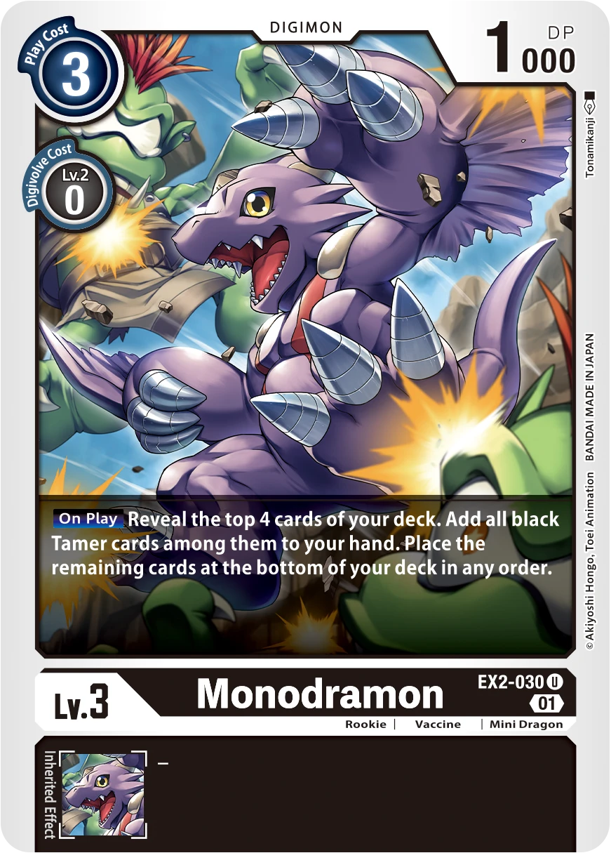 Digimon Card Game Sammelkarte EX2-030 Monodramon