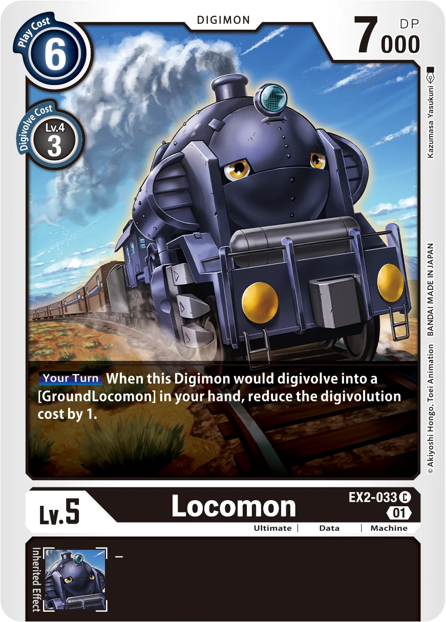 Digimon Card Game Sammelkarte EX2-033 Locomon