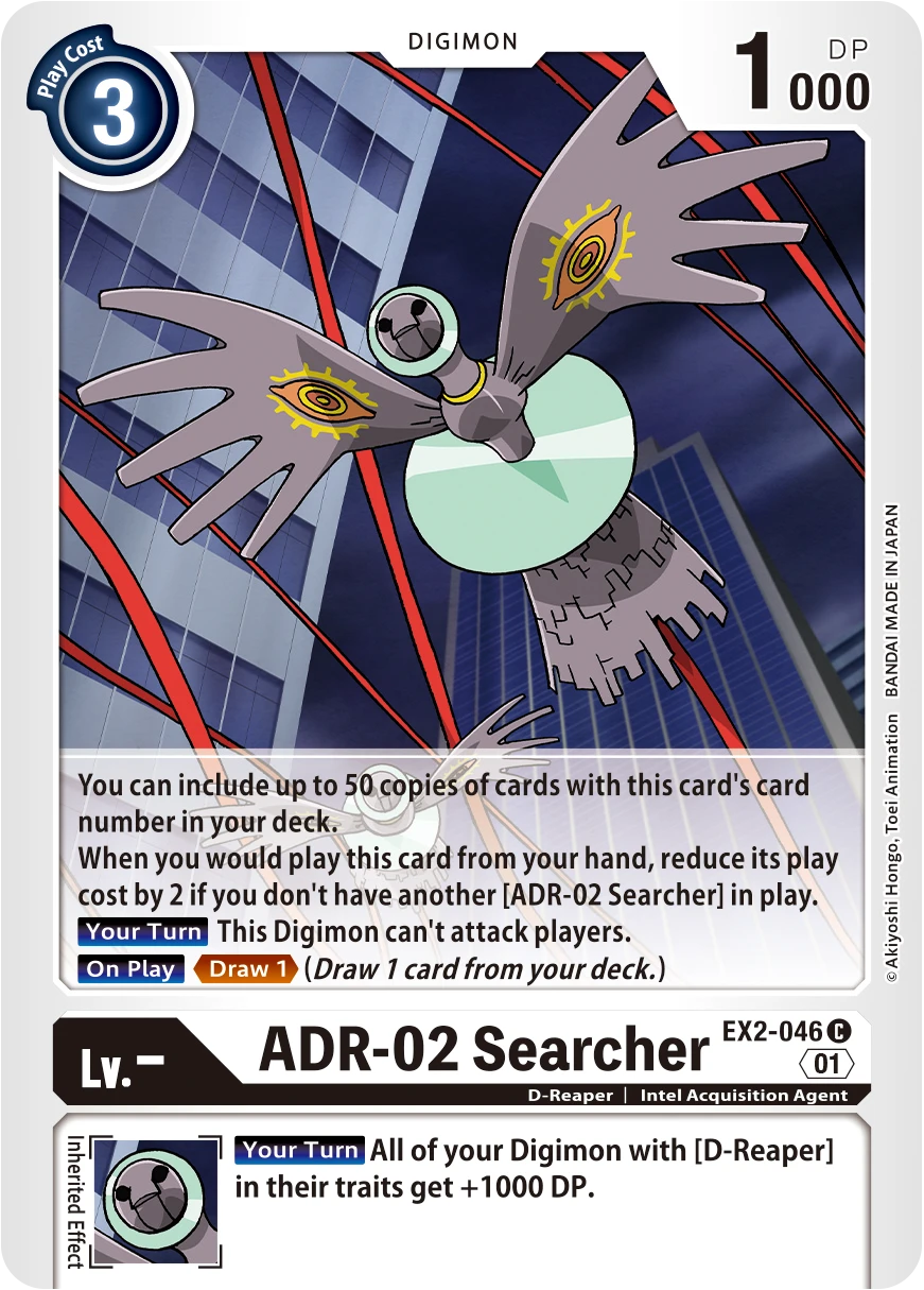 Digimon Card Game Sammelkarte EX2-046 ADR-02 Searcher