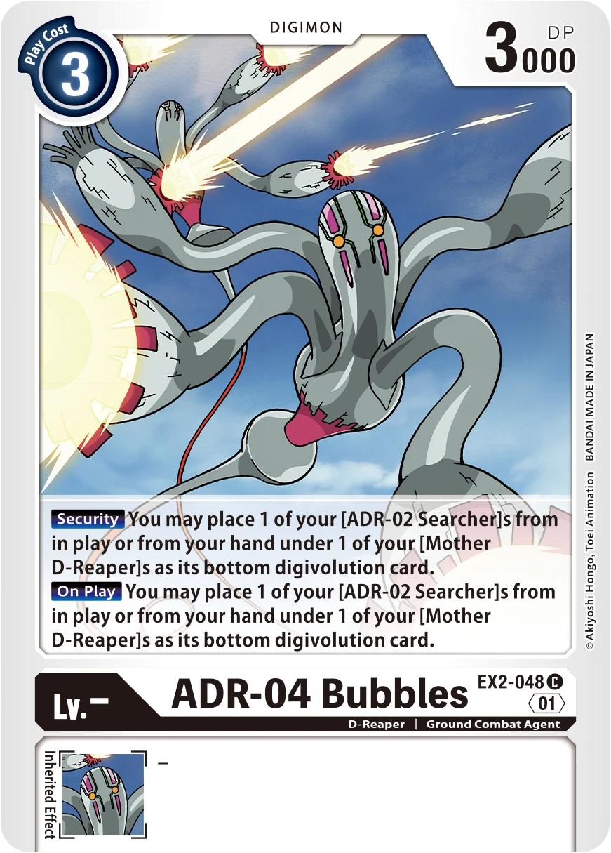 Digimon Card Game Sammelkarte EX2-048 ADR-04 Bubbles