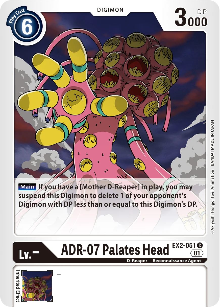 Digimon Card Game Sammelkarte EX2-051 ADR-07 Palates Head