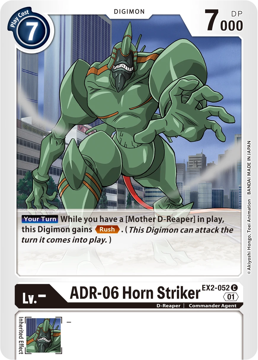 Digimon Card Game Sammelkarte EX2-052 ADR-06 Horn Striker