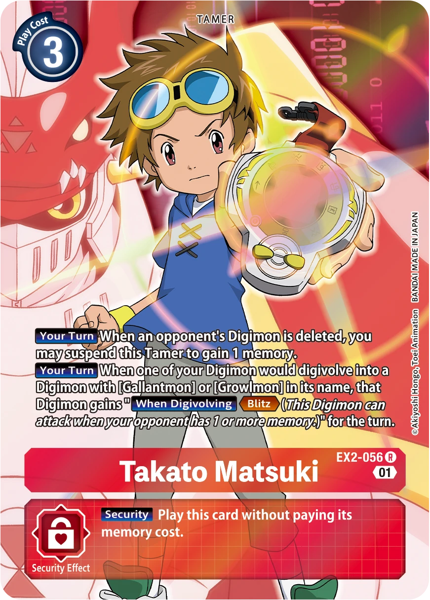 Digimon Card Game Sammelkarte EX2-056 Takato Matsuki alternatives Artwork 1