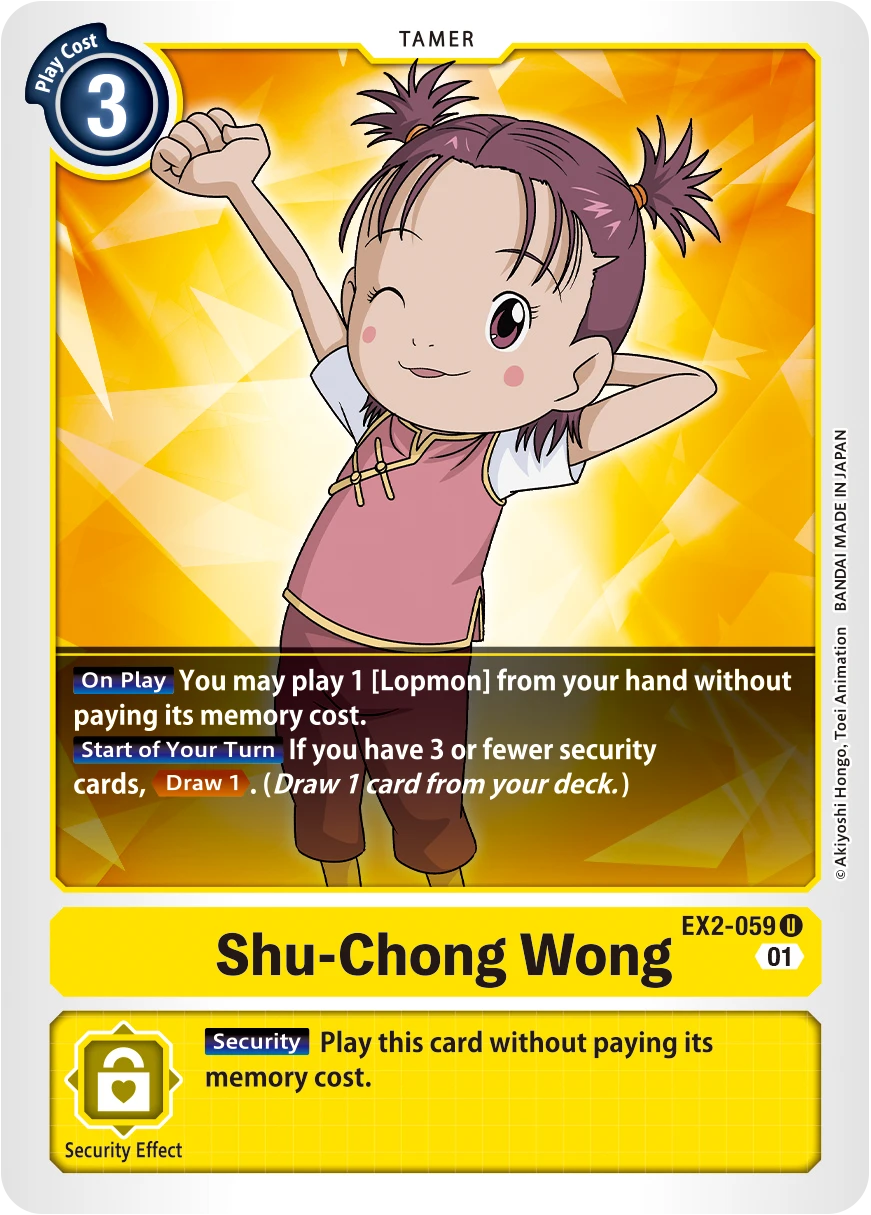 Digimon Card Game Sammelkarte EX2-059 Shu-Chong Wong