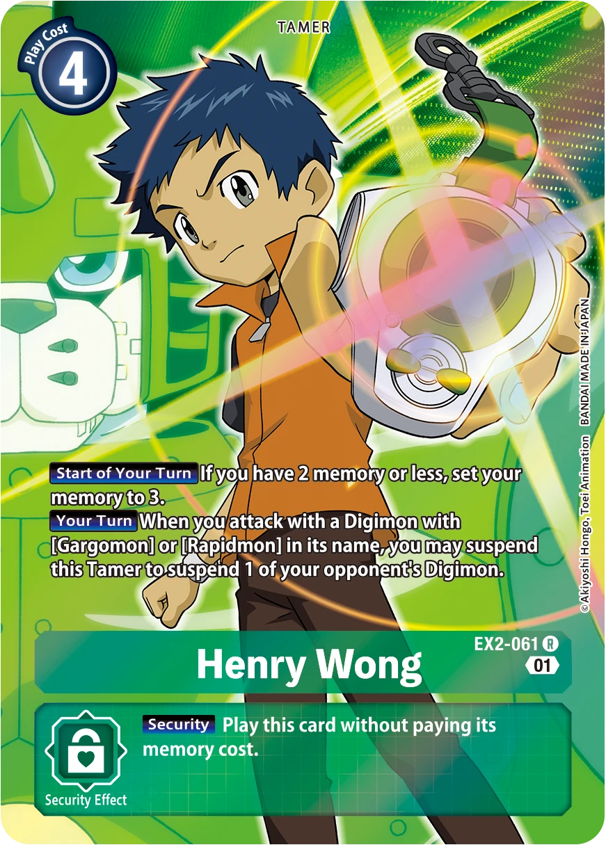 Digimon Card Game Sammelkarte EX2-061 Henry Wong alternatives Artwork 1