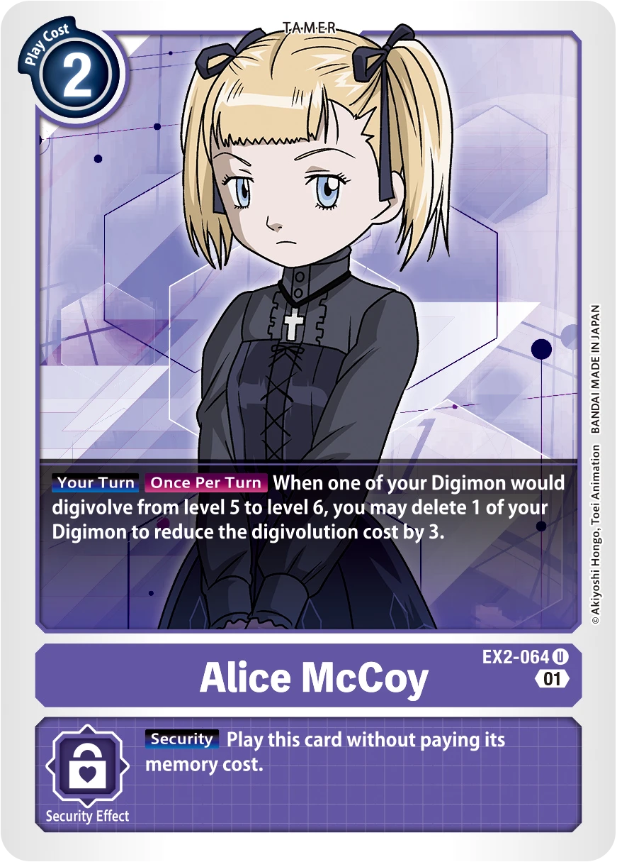 Digimon Card Game Sammelkarte EX2-064 Alice McCoy