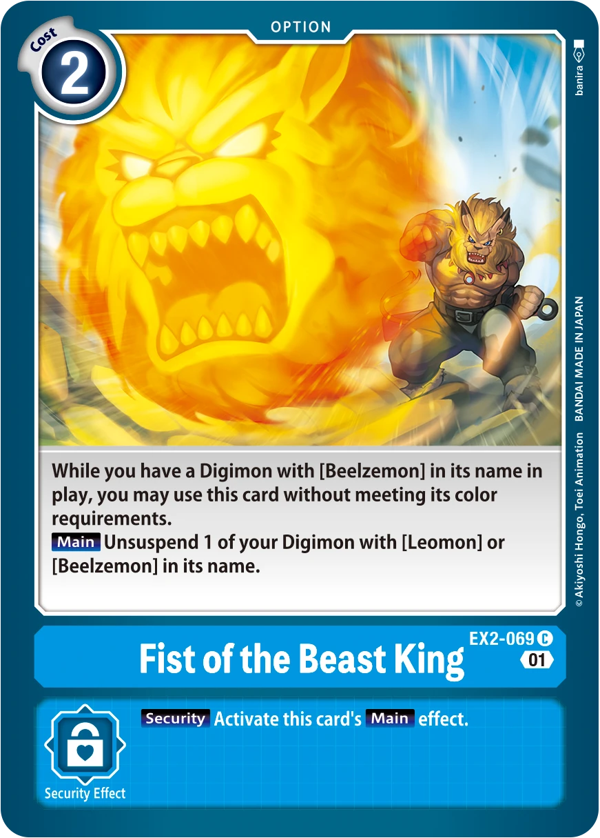 Digimon Card Game Sammelkarte EX2-069 Fist of the Beast King