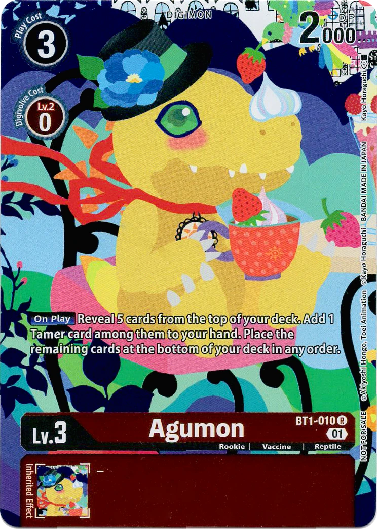 Digimon Card Game Sammelkarte BT1-010 アグモン alternatives Artwork 2