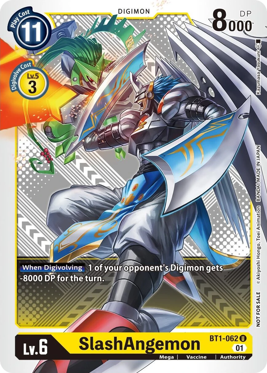Digimon Card Game Sammelkarte BT1-062 SlashAngemon alternatives Artwork 2