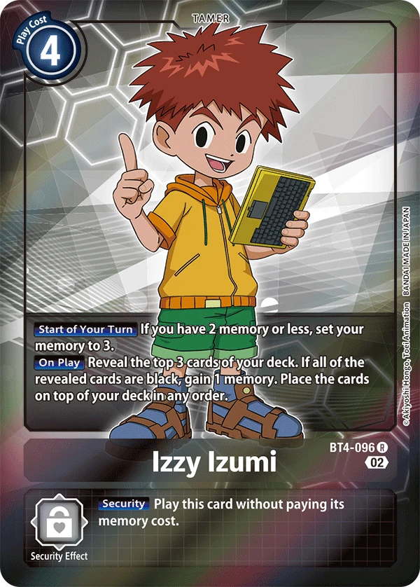 Digimon Card Game Sammelkarte BT4-096 Izzy Izumi alternatives Artwork 2