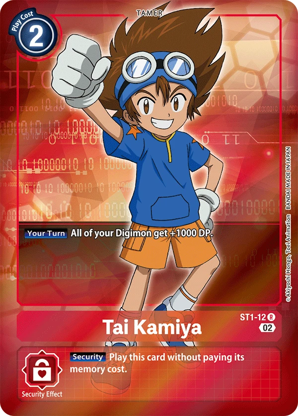 Digimon Card Game Sammelkarte ST1-12 Tai Kamiya alternatives Artwork 1